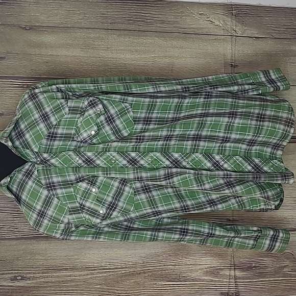 Wrangler Other - Wranglers Western Button Down Shirt Small/M Pearl Snap Front Plaid Long Sleeve